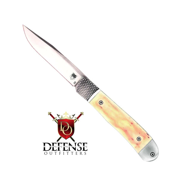 Cobratec Trapper Hidden Release White Bone Side Open Automatic Knife