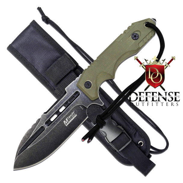 MTech USA Evolution Tan Tactical Hunting Knife Fixed Blade