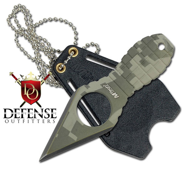 MTech USA Neck Knife Digital Green Camo Dagger Edge Bottle Opener