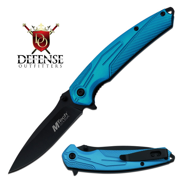 MTech USA EDC Evolution Blue Drop Point Spring Assisted Folding Knife