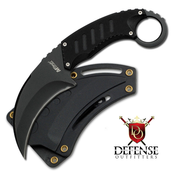 MTech USA Fixed Blade Karambit Knife with Black G10 Handle