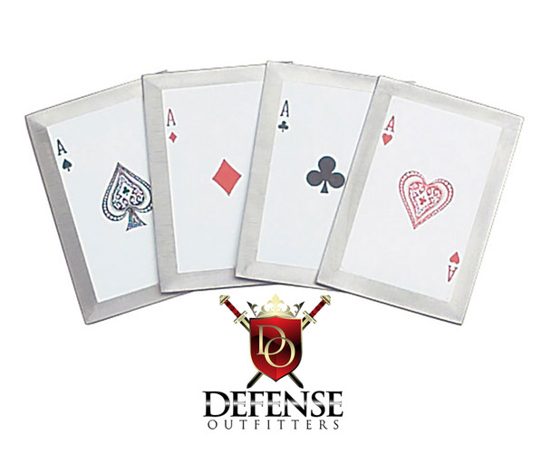 BladesUSA Throwing Cards (Aces) - Set of 4 Stainless Steel Throwing Cards