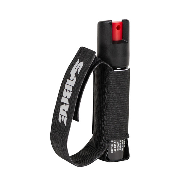 Sabre Runner / Jogger Pepper Spray with Adjustable Hand Strap (Police Strength .75 oz. Black)