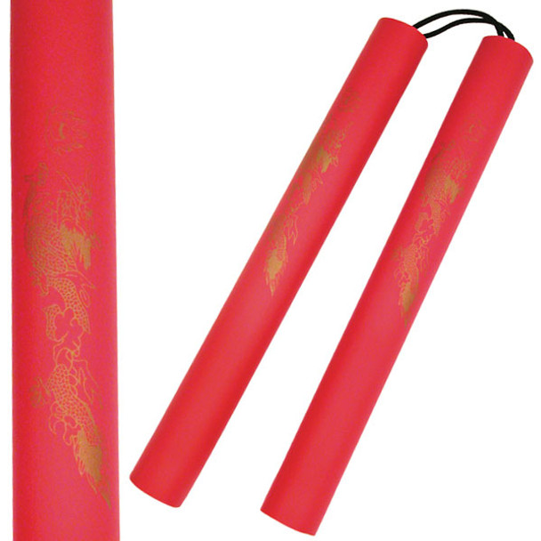 Blades USA Red Foam Padded with Rope Practice Nunchaku