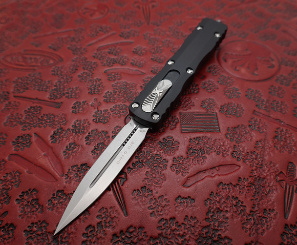 Microtech Dirac Double Edge OTF Knife Stonewash Standard Blade