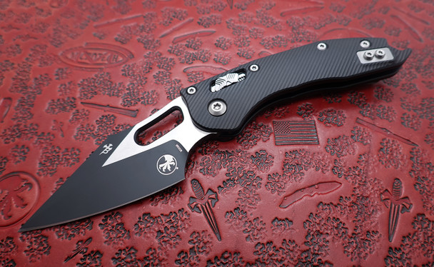 Microtech Stitch Ram-Lok S/E Knife Fluted Black Aluminum Handle Tactical Black Standard Blade