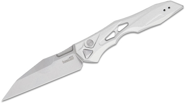 Kershaw Launch 13 Automatic Folding Knife CPM-154 Stonewashed Wharncliffe Blade, Raw Aluminum Handles