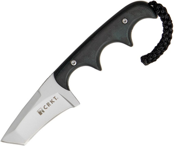 Columbia River CRKT Folts Minimalist Fixed Blade Neck Knife 2" Bead Blast Tanto, Micarta Handles