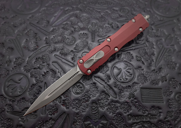 Microtech Automatic OTF Dirac Double Edge Merlot Apocalyptic Standard