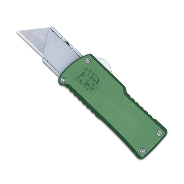 Cobratec OTF Automatic Utility Knife OD Green Replaceable Blade