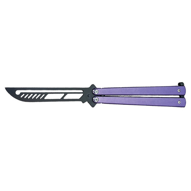 "Purple Phantom" BalanceMaster: Training Butterfly Knife with Skeletonized Blade