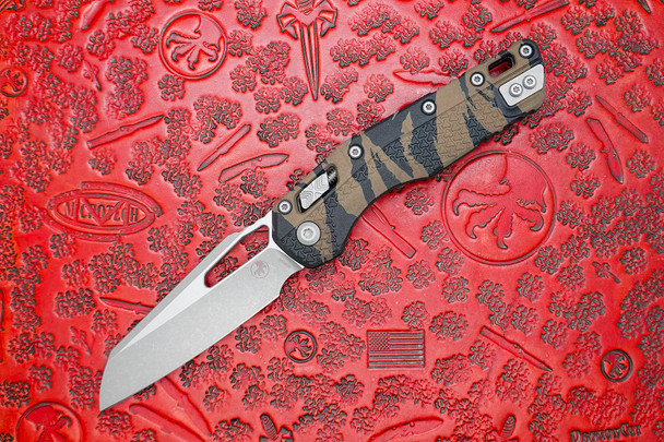 Microtech MSI Folder RAM LOK Tiger Camo Polymer Handle- S/E Apocalyptic Standard Blade