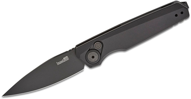 Kershaw Launch 18 Automatic Folding Knife – Black Drop Point Blade & Black Aluminum Handle