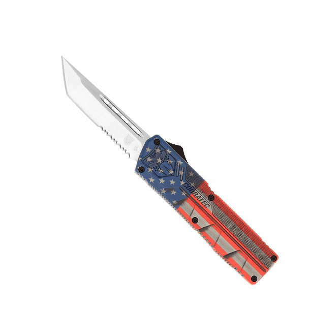 Cobratec Lightweight American Flag (Cerakote) Tanto Serrated