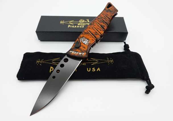 Piranha Amazon Automatic Knife Orange Tactical