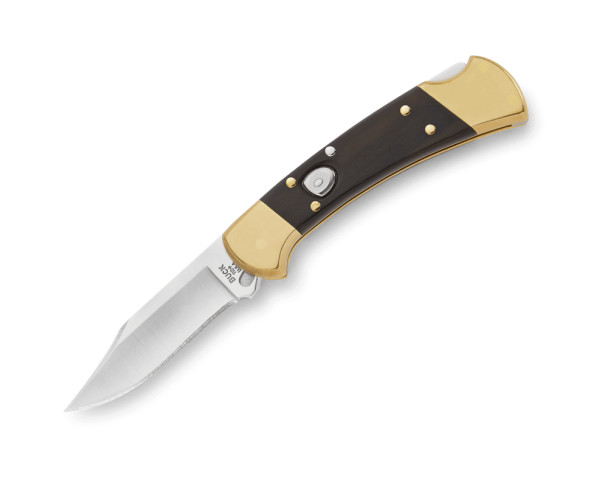 Buck 112 Ranger Automatic Lockback Knife Ebony Wood