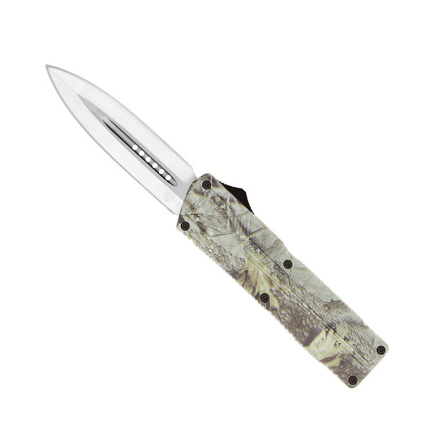 Cobratec Lightweight Woodland Camo Double Edge Non Serrated