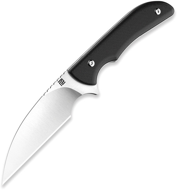 Artisan Cutlery Sea Snake Fixed Blade AR-RPM9 Satin Wharncliffe Blade, Black G-10 Handle