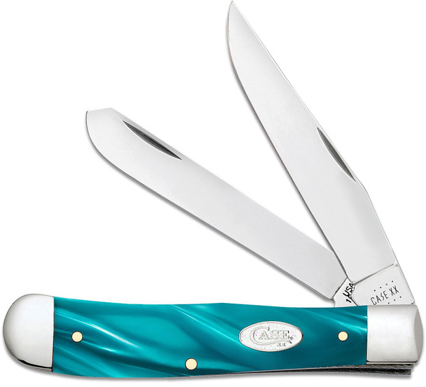 Case SparXX Smooth Aqua Kirinite Trapper Pocket Knife