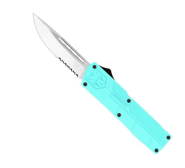 Cobratec Lightweight Tiffany Blue Drop Point Serrated