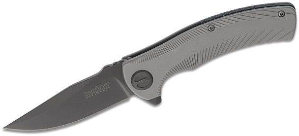 Kershaw Les George Seguin Gray PVD Blade, Milled Stainless Steel Handles