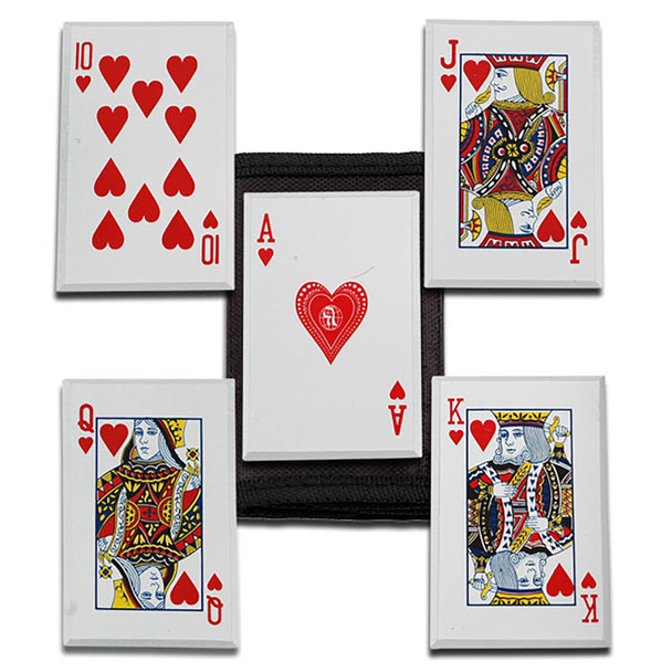 Royal Flush (Hearts) Red 5pc Throwing Blade Card Set with Case