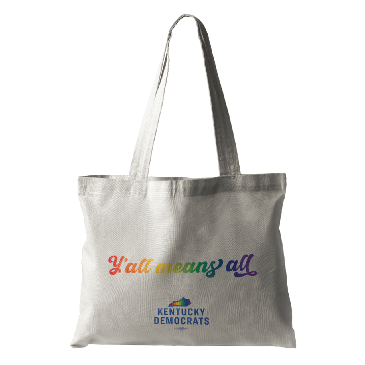 Y'all means all (Natural Canvas Tote) - Kentucky Democratic Party Webstore