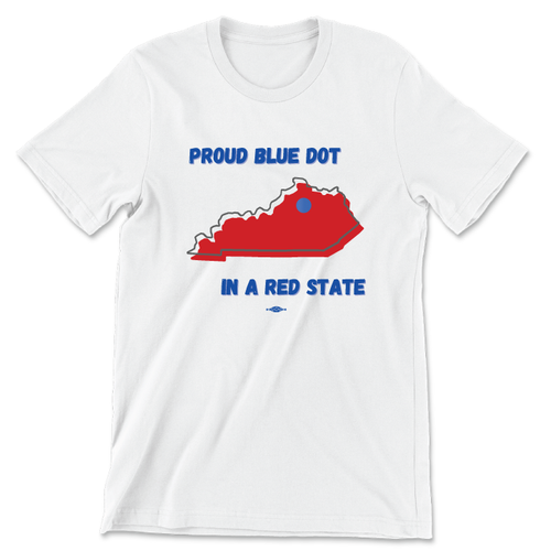 Proud Blue Dot - North (Unisex White Tee)