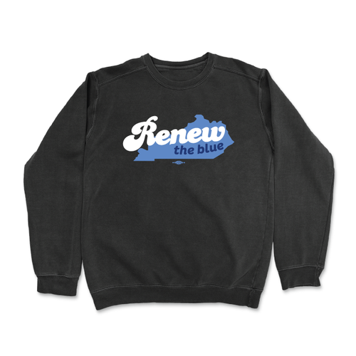 Renew The Blue (Black Crewneck Sweater)