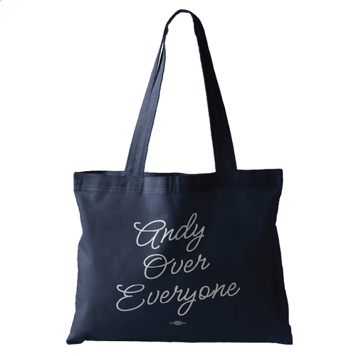 Andy Over Everyone (Navy Canvas Tote)