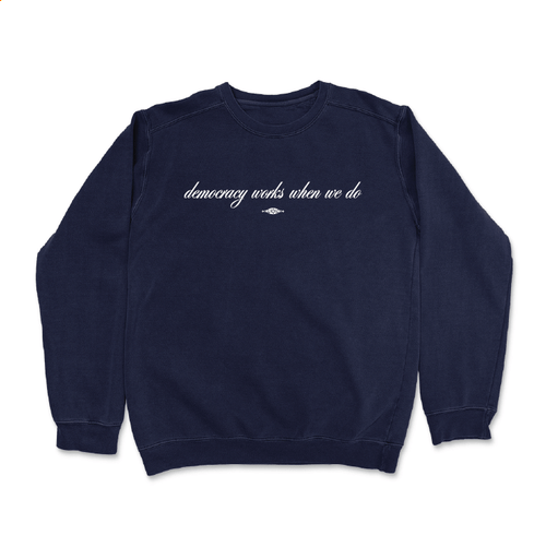 Democracy (Navy Crewneck Sweater)