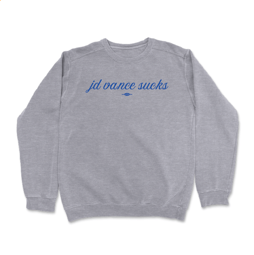 JD Vance Sucks (Dark Ash Crewneck Sweater)