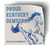Proud Kentucky Democrat (4" x 4" Vinyl Sticker -- Pack of Two!)