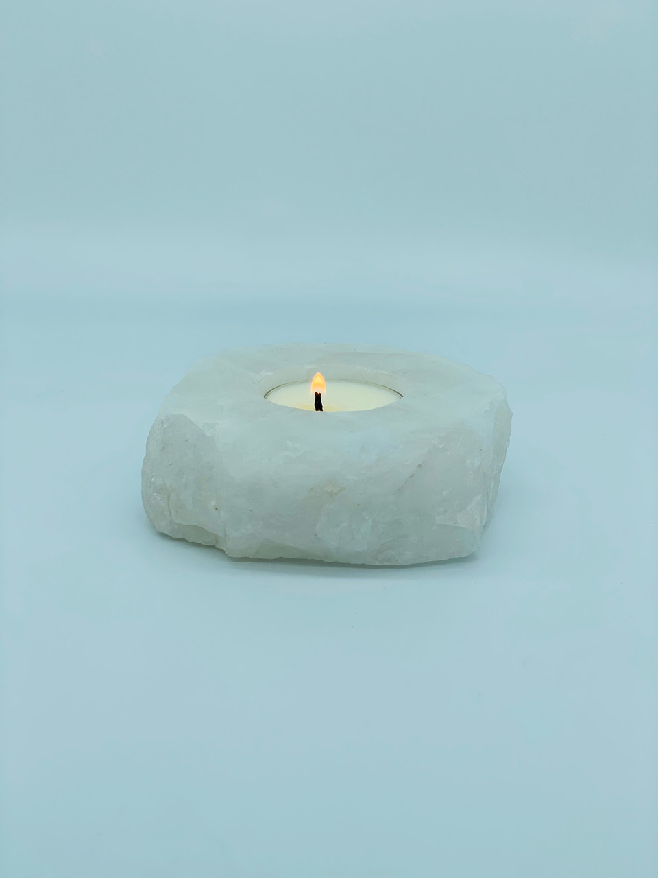 Clear Quartz Crystal Tea Light Holder Wicked Earth