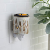 Wheat & Ivory Flip Dish Plug in Electric Wax Melt Warmer