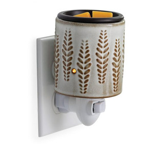 Wheat & Ivory Flip Dish Plug in Electric Wax Melt Warmer