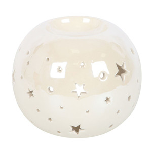 Iridescent Star Melt Burner - White Iridescent Star Melt Burner - White