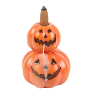 Stacked Pumpkins Backflow Resin Incense Burner