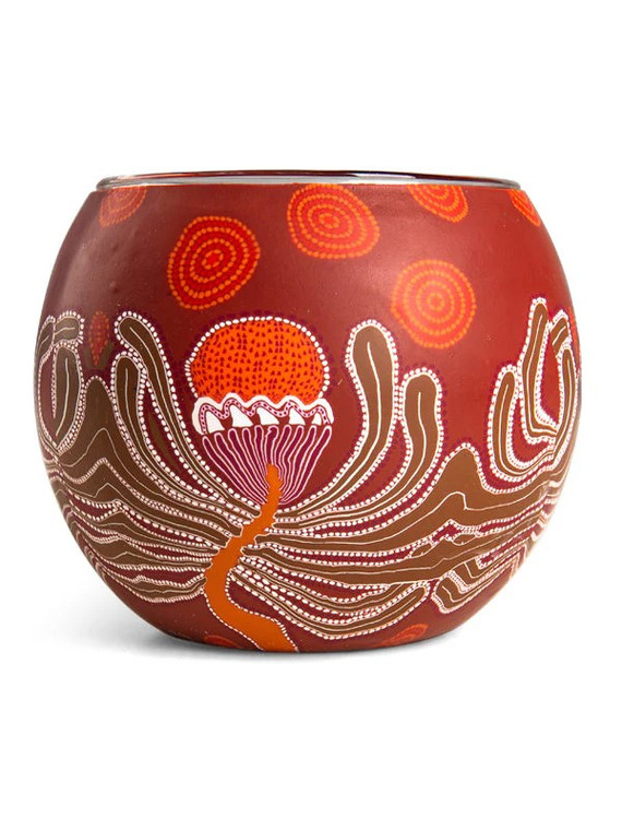 Aboriginal Banksia Glowing Tea Light Holder