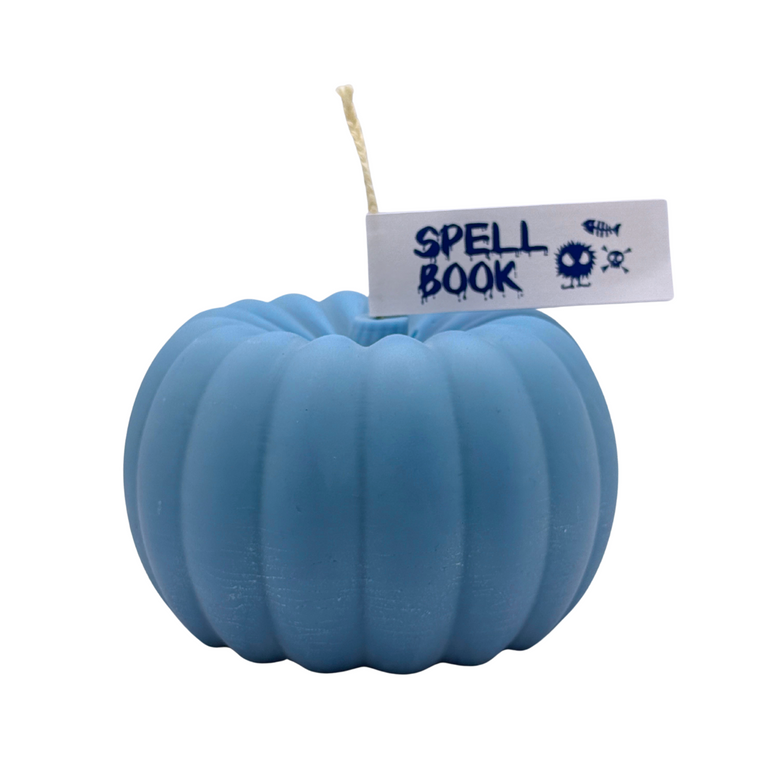 Halloween Pumpkin Candle - Spell Book