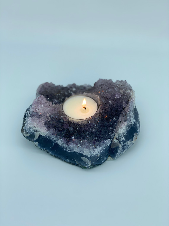 Amethyst  Crystal Tea Light Holder