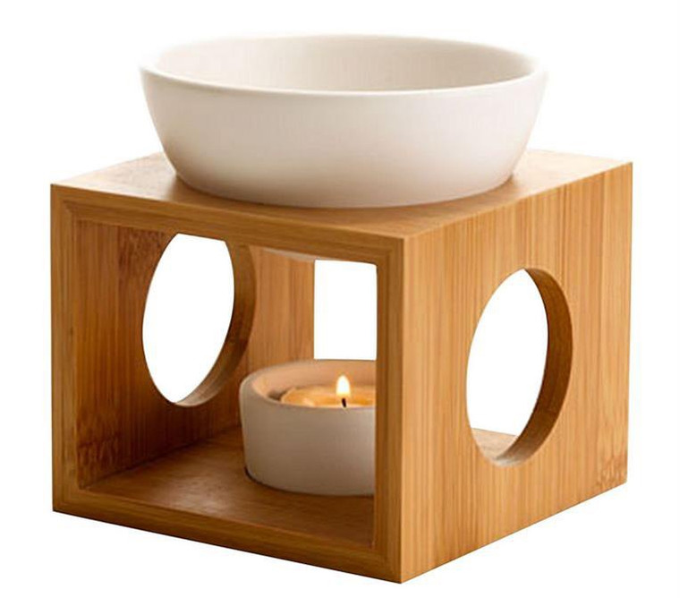 Bamboo Melt Burner - White