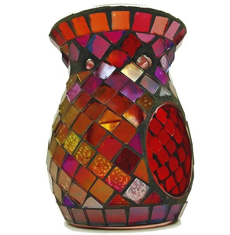 Mosaic Melt Burner - Red Diamonds