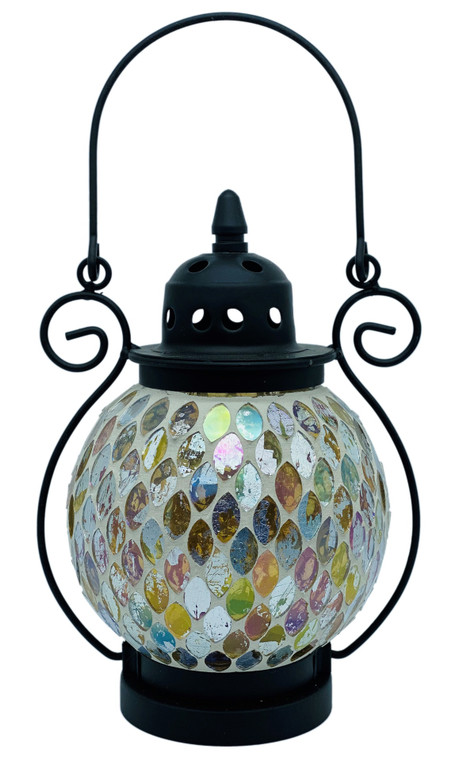 Ivory Fantasy Mosaic Tea Light Lantern