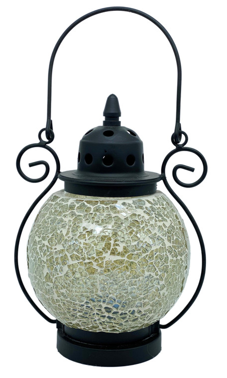 Ivory Mosaic Tea Light Lantern
