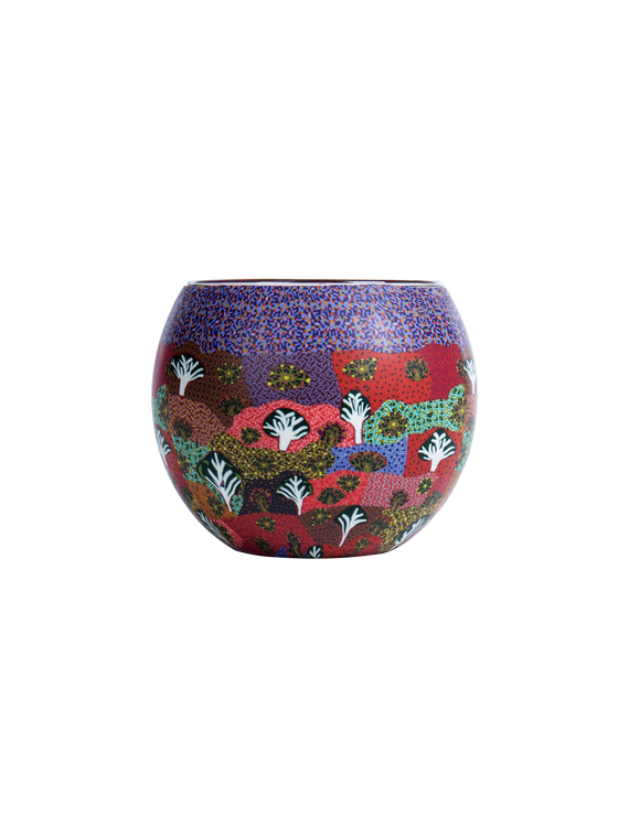 Aboriginal Bush Medicine Tea Light Holder by Annette Nungala