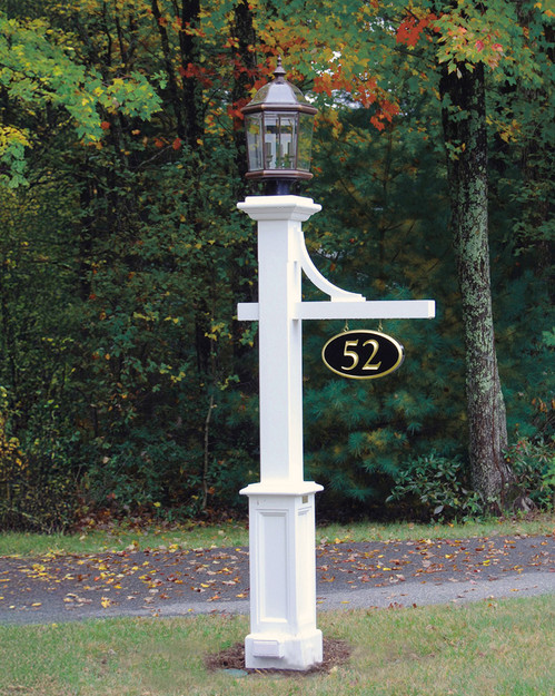 Hammond Lantern Post with Mortised Sign Bracket