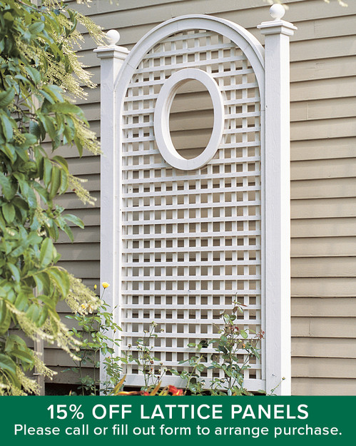 Lattice with Oval Cut-Out