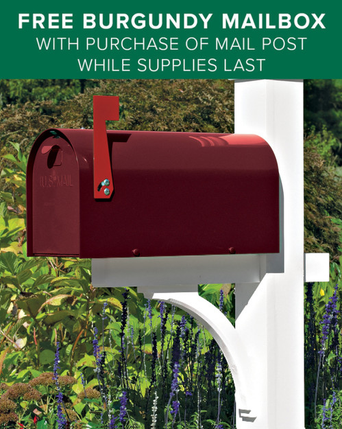 Aluminum Strong Mailbox - Burgundy