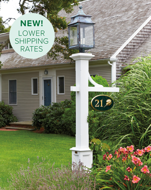 Hammond Lantern Post with Mortised Sign Bracket